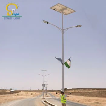 10M 120W Подвійна рука Сонячна вулиця вогні